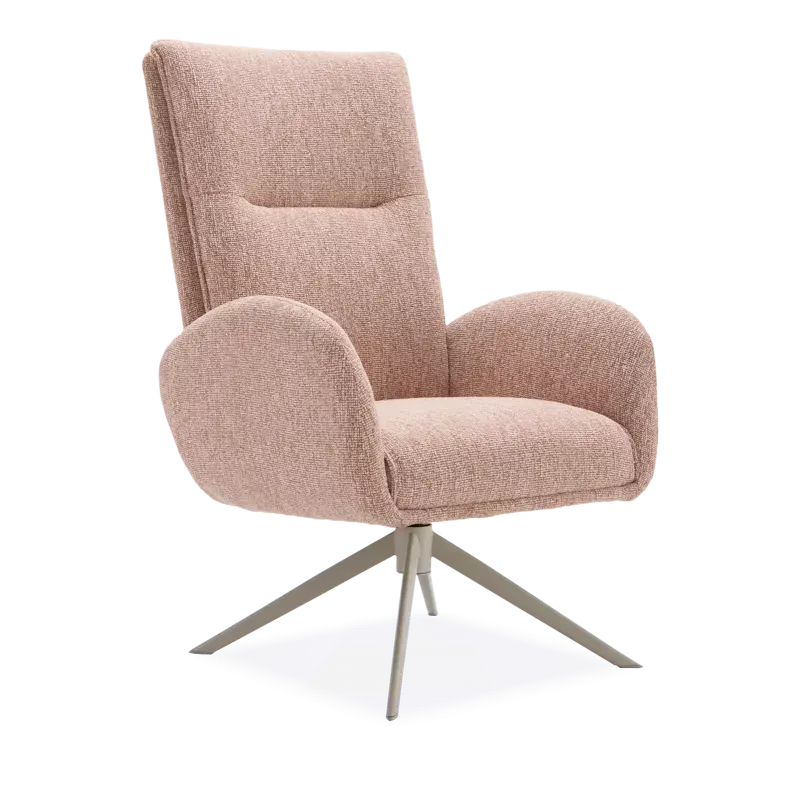 Draaifauteuil Whisper (hoog/poot: beige) - Lodge Blossom