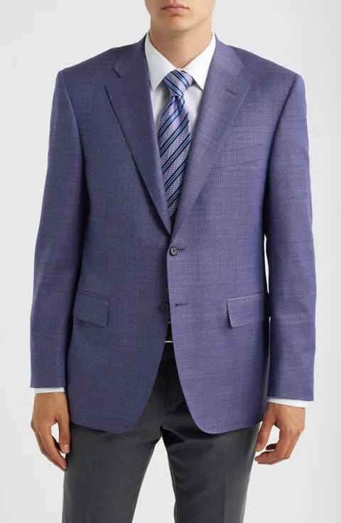 Siena Regular Fit Purple Mélange Wool Sport Coat