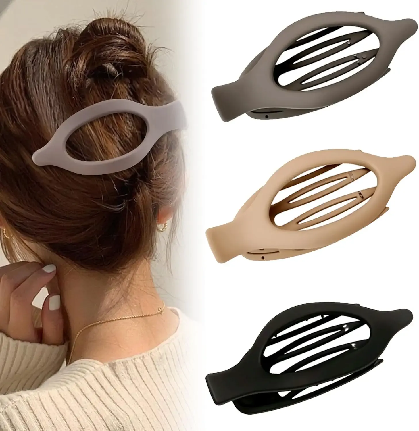 Flat Hair Clips for Women, Flat Claw Clips & Duckbill Hair Clips for Thick or Thin Hair, No-Slip Grip Hair Styling Accessories for Daily Use (Multicolor-O)
