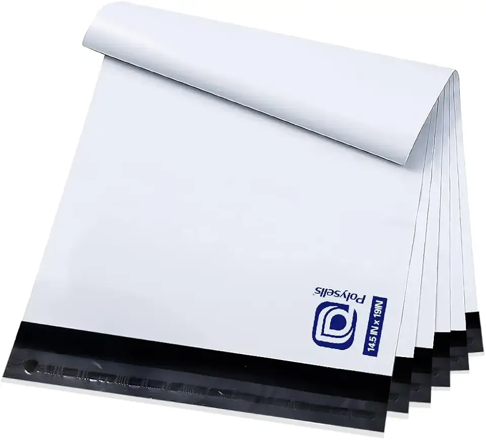 POLYSELLS 100 Pcs 14.5x19 Inch Poly Mailers Shipping Envelopes, Strong Adhesive Sealing, Waterproof, and Tear-resistant Postal Mailing Bags for Clothing, Books, and Accessories