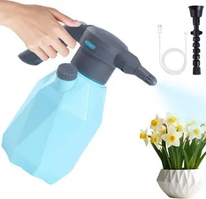 Spruzzatore a pressione elettrico senza fili, 2L, portatile, con ugello regolabile, per la cura delle piante, la pulizia dell'auto e il giardinaggio