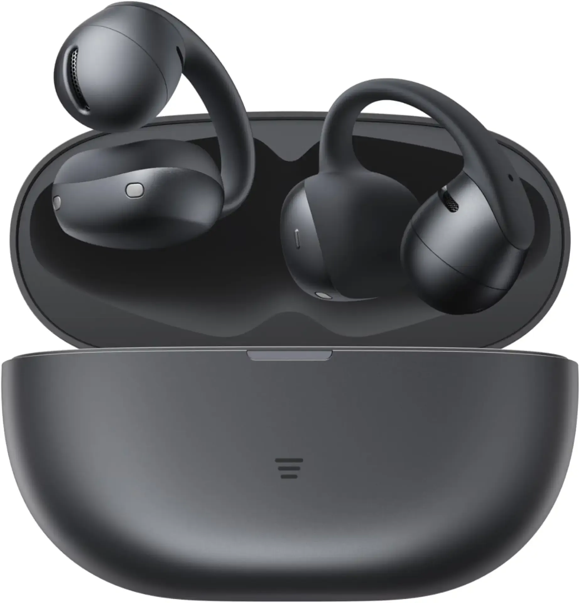 SHOKZ OpenDots Air Open-Ear Clip-On Bluetooth Earbuds, Black, Touch Control | Clip on earbuds design; Secure comfortable fit; Natural balanced sound; 36H listening; Travel/Commuting/City Walk/Dancing