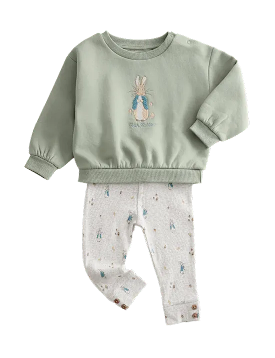 2pc Cotton Rich Peter Rabbit™ Sweat Outfit (0-3 Yrs)