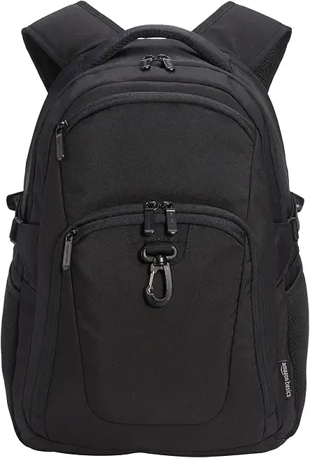 Amazon Basics Travel Laptop Backpack for 15.6 inch Laptop, Black | for 15.6 inch Laptop