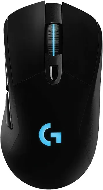 Logitech G703 Lightspeed Wireless Gaming Mouse W/Hero 25K Sensor, PowerPlay Compatible, Lightsync RGB, Lightweight 95G+10G Optional, 100-25, 600 DPI, Rubber Side Grips - Black