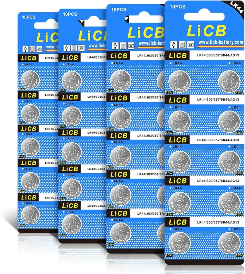 LiCB 40 Pack LR44 AG13 357 303 SR44 Batteries 1.5V Button Coin Cell Battery