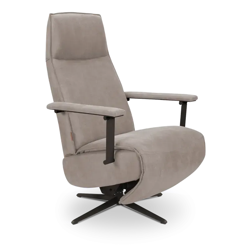 Relaxfauteuil VIllon - handmatig - microleder Oxx Lichtgrijs