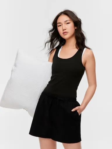 Black 100% Cotton Long Short