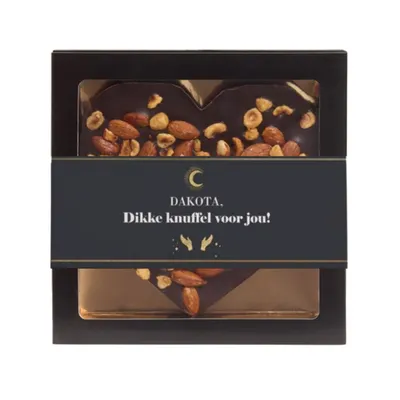 Patisserie de Bijenkorf | Chocolade-noten hart | Dikke knuffel | 225g