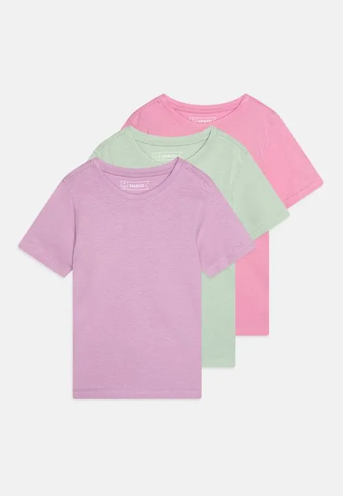 3 PACK UNISEX T-SHIRT - T-shirts - mint/light pink/lilac