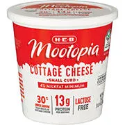 H-E-B Mootopia Lactose-Free Small Curd Cottage Cheese, 24 oz