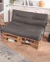 XXL Outdoor Sitz- und Rückenkissen für Europaletten - Set "Anthrazit"