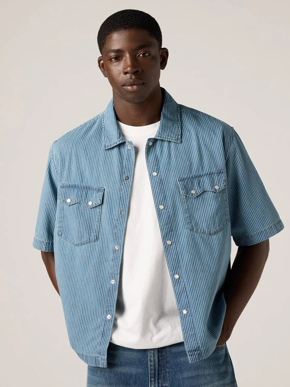 Short Sleeve Boxy Western Lightweight Shirt