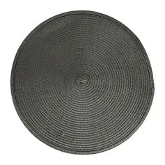 Set de table rond tressé gris D 38cm
