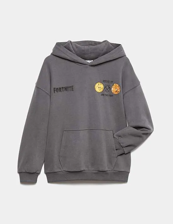T-Shirt aus reiner Baumwolle mit Fortnite™-Grafik (6–16 Jahre)