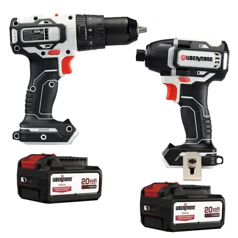 Kit Taladro Percutor 20V+ Atorniillador de Impacto 20V +2 Baterías 4AH +Cargador