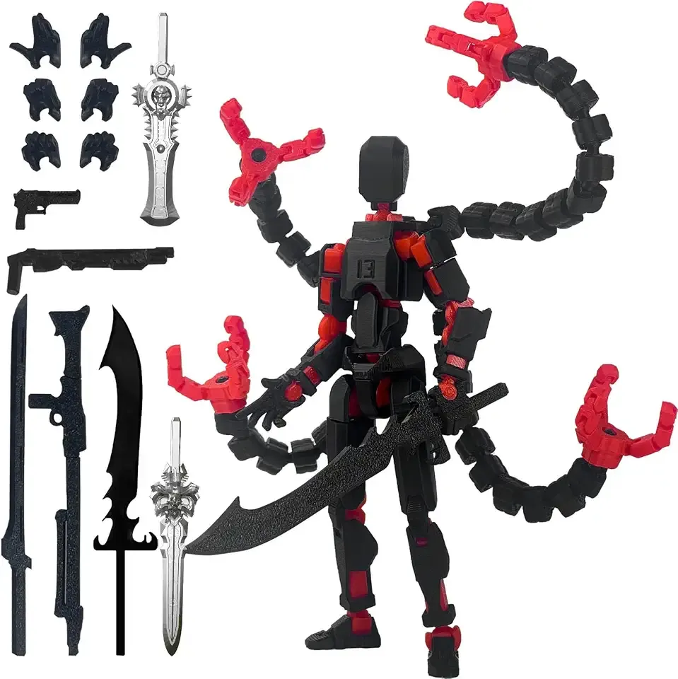 Assembly Completed T 3D Printed Dummy Robot 13 Action Figure | Lucky Multi-Articular,Upgraded Tight Joints,Collectors Desktop ornament dynamic modeling