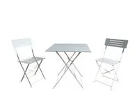 3tlg. Bistro Set HGE49-WEI weiß