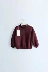 ZARA TIMELESS - PLAIN ZIP-UP SWEATSHIRT