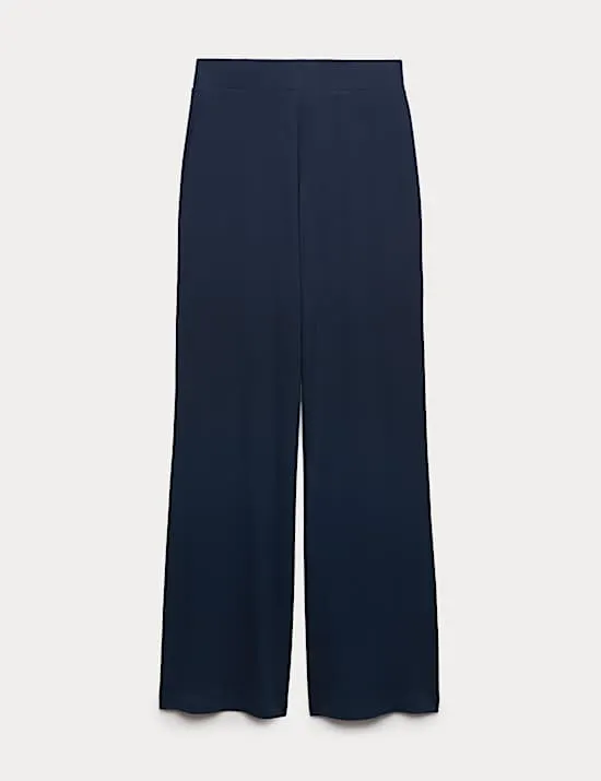 Jersey Wide Leg Trousers