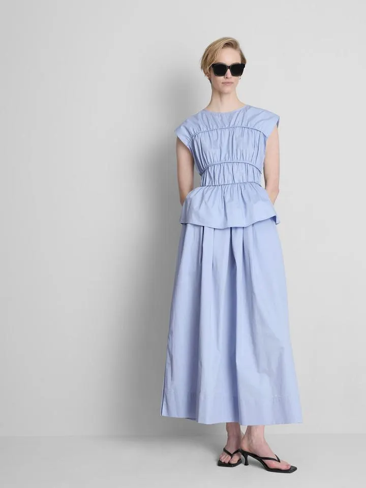 Jupe mi-longue circulaire en coton The Edit