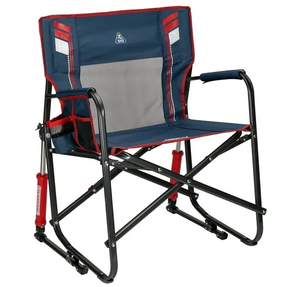 GCI Outdoor Freestyle Rocker XL Oversized Foldable Rocking Camp Chair, Americana