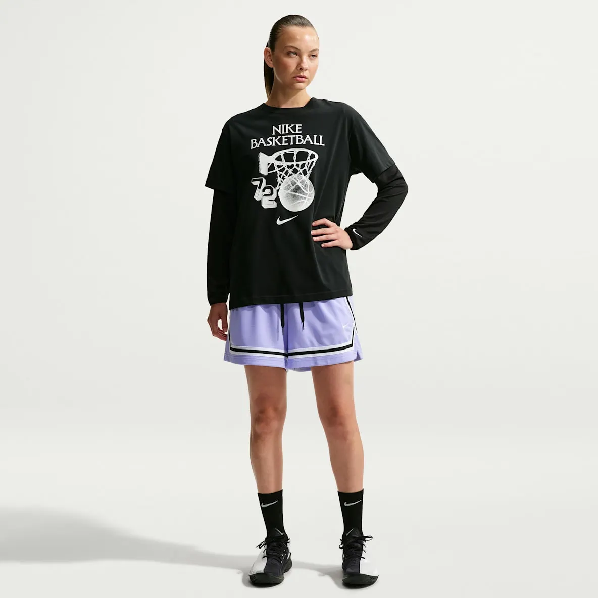 Dri-FIT basketshorts til dame (12,5 cm)