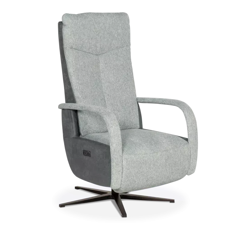 Relaxfauteuil Tuscany - elektrisch - Steel / Niagara - Medium