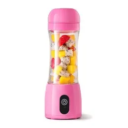 SOGA USB Rechargeable Mini Juicer 380ml Pink