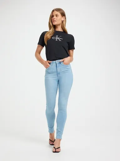 Calvin Klein High Rise Skinny Jean In Cool Water