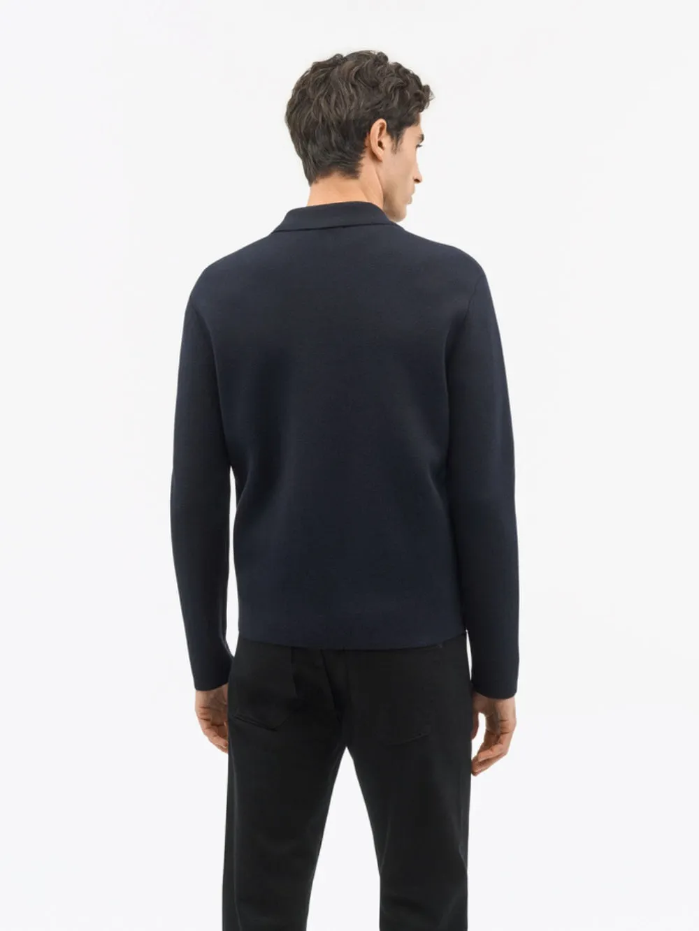 WOOL BLEND ZIP CARDIGAN