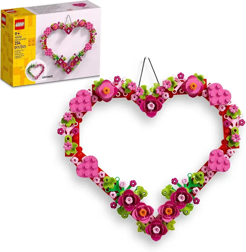 Heart Ornament Building Toy Set - Fun Arts and Crafts Idea for Girls and Boys, Ages 9+ - Gift for Kids - Display on The Wall as Home Decoration - 40638