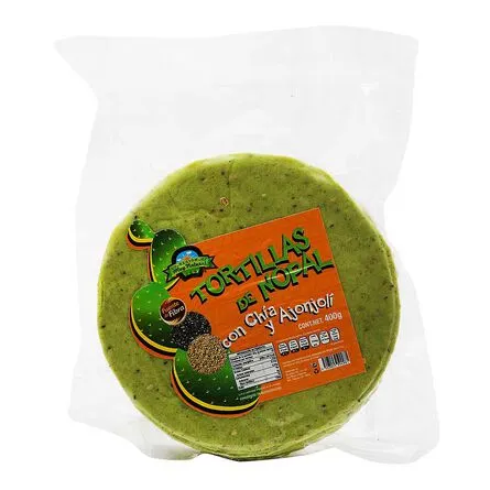 Tortilla de Nopal Muy Natural con Chía y Ajonjolí 400 gr