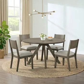 Gavin Lane 54" Round Dining Table and 4 Chairs