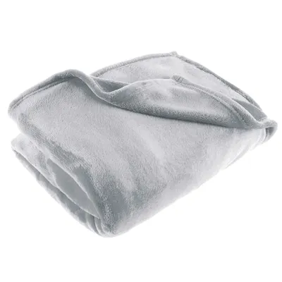 Hastings Home Blankets Dawn Gray 60-in x 70-in Polyester Throw
