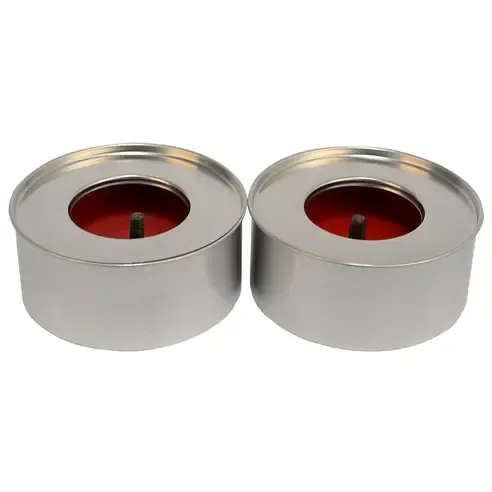 2er-Set Marschall mit Deckel - rot-silber