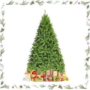 Árbol de Navidad Artificial, 1250Ramas de PVC Ignífugo, Apertura Automática, Decoración Navideña para el Hogar, Verde (180 CM)