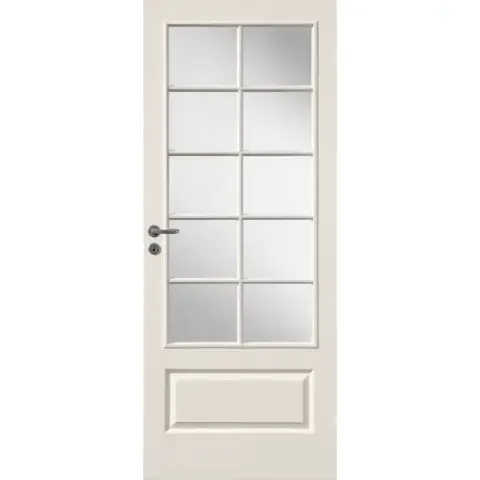 Innerdør tradisjonell 10gl 90x210 hvit formpresset ncs s0502-y