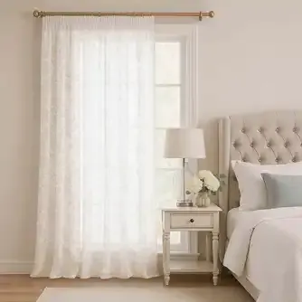 Laura Ashley Adain Palace Burnout Sheer Curtain Single