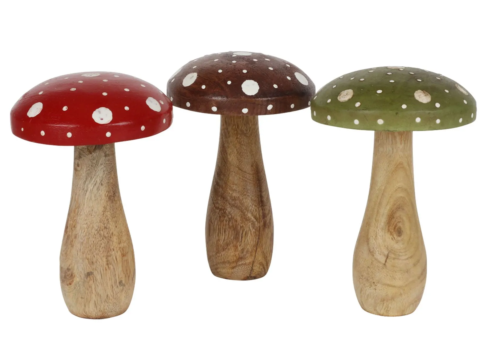 Großer Deko-Fliegenpilz aus Mangoholz 15cm