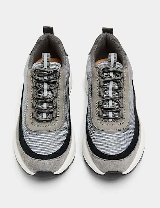 Laufturnschuhe aus Ledermischgewebe