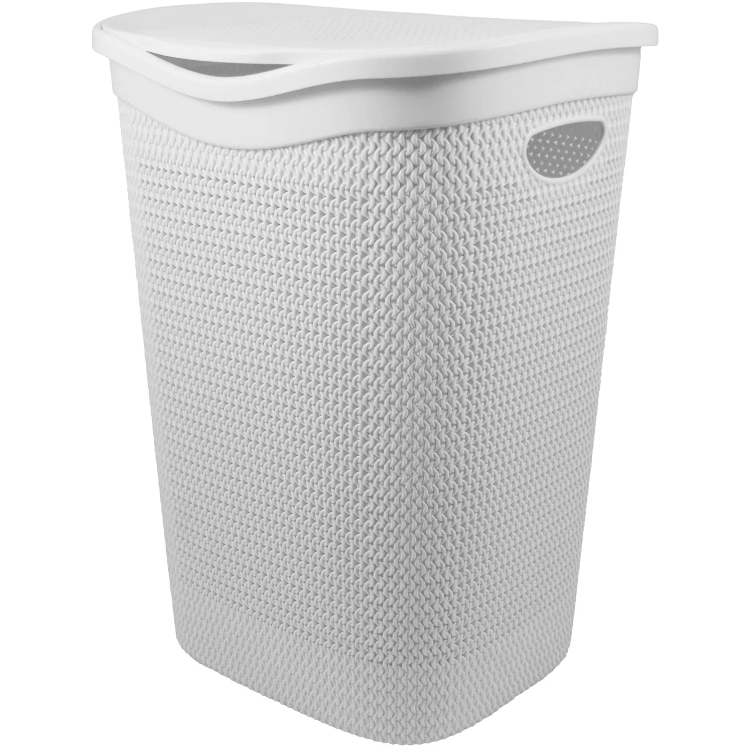 Portabiancheria Intreccio 55 litri Bianco