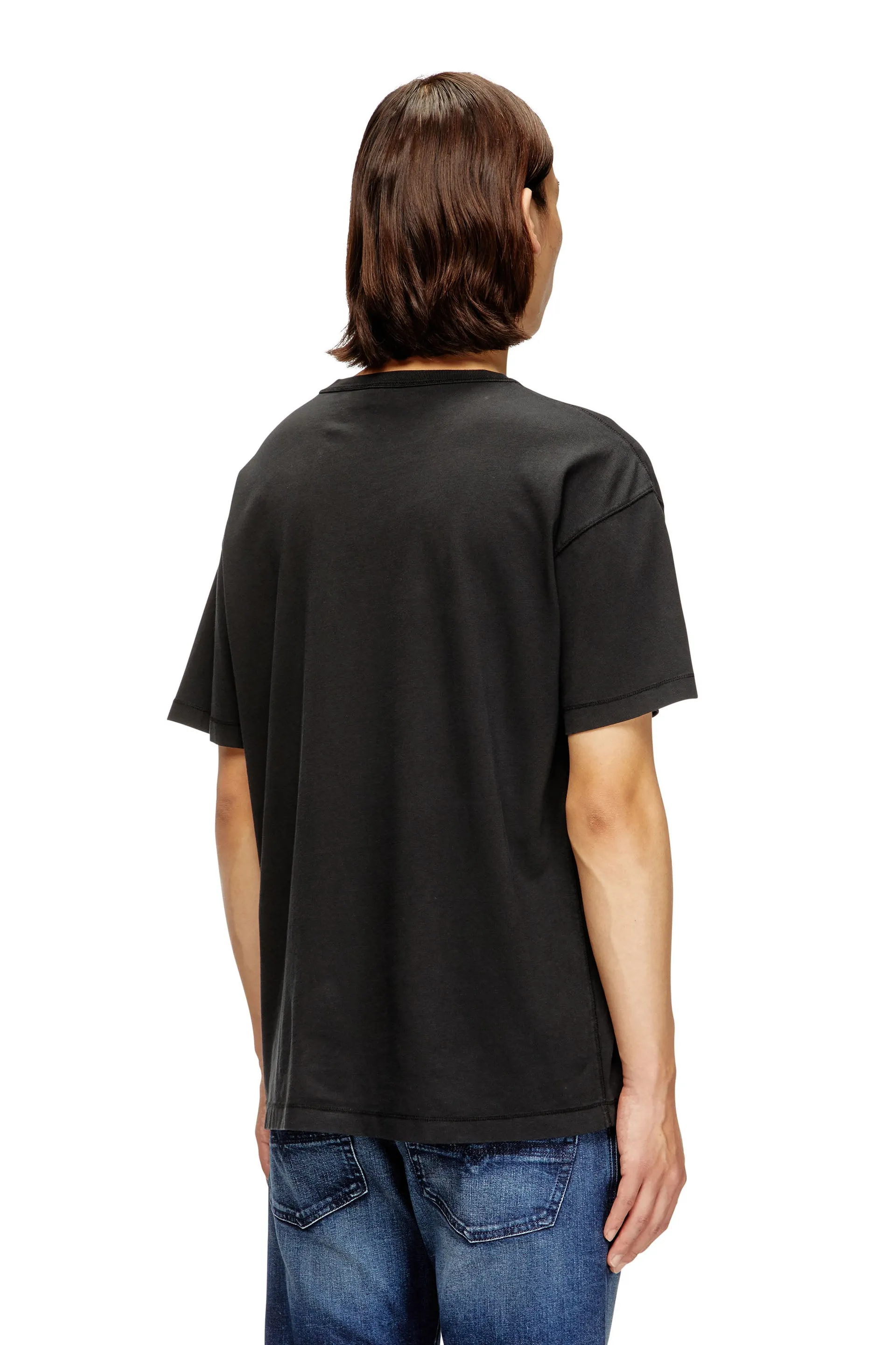 Light cotton T-shirt with metallic Oval D logo
