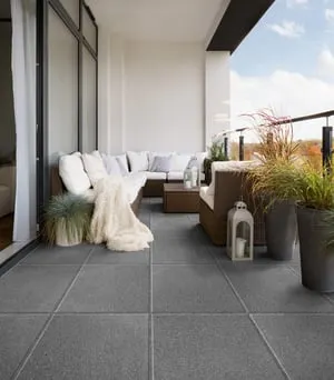 Lastra di cemento Titanio grigio L 40 x L 40 cm, spessore 40 mm