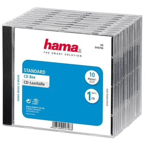 HAMA CD-Box Standard 10-Pack (Jewel Case Cover)