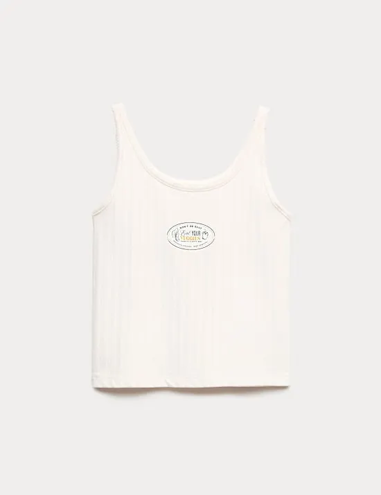 Cotton Rich Pointelle Cami Top (6-16 Yrs)
