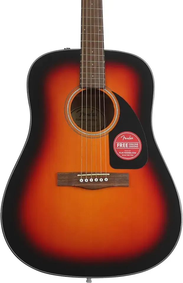 Fender CD-60 Dreadnought V3 Acoustic Guitar, with 2-Year Warranty, Sunburst, with Case