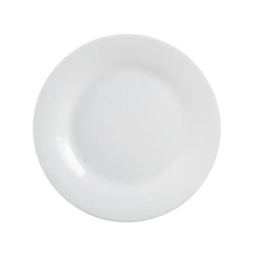 Ultra by Gibson Home Classic Round 7" White Opal Glass Dessert Plate