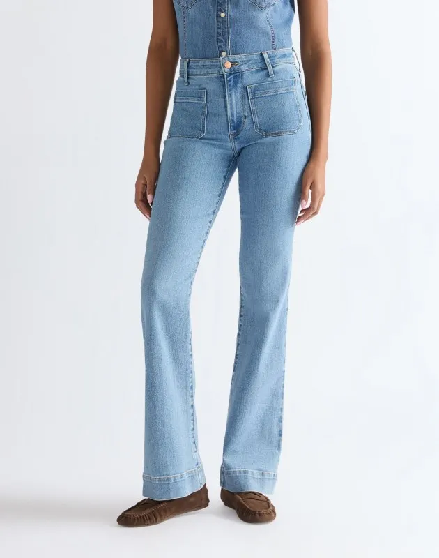 Flare Velvet Sky Blue