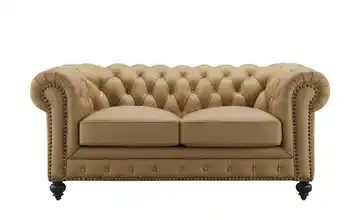 Ledersofa im Vintagelook Chesterfield